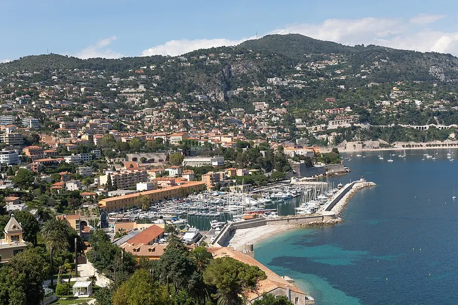 The Mediterranean coastline of the French Riviera near Èze